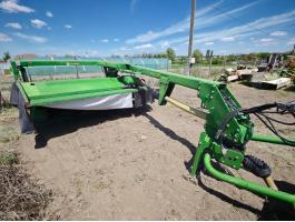 JOHN DEERE 1465, (KUHN FC 302RG ) 3 MÉTERES VONTATOTT TÁRCSÁS FŰKASZA GUMIHENGERES SZÁRSÉRTŐVEL,  MEGKÍMÉLT