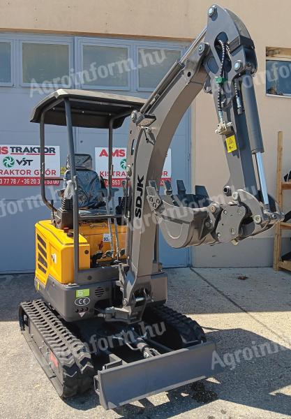 SDJK JKW-20S mini kotrógép szélesíthető nyomtávval, 23 LE Kubota motorral