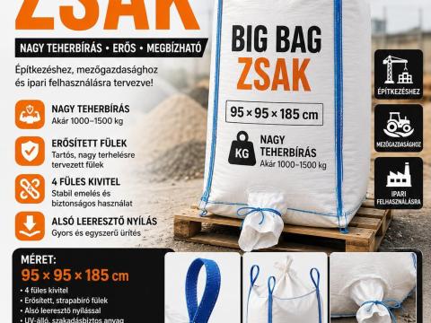 Akció! Vadonatúj Big Bag zsák eladó Akció! Vadonatúj Big Bag zsák eladó
