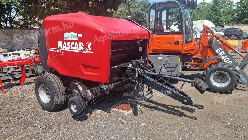 Mascar Corsa 420 bálázó új rúdlánccal,  szezonra felkészítve