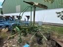 Krone Swadro 46 (2011) 4,6 m-es rendképző, 13 kar / 4 duplafog, zárt zsíros DuraMax vezérlőpálya, tandem futómű, Jet-Effekt, zajmentes hajtómű, tiszta takarmány