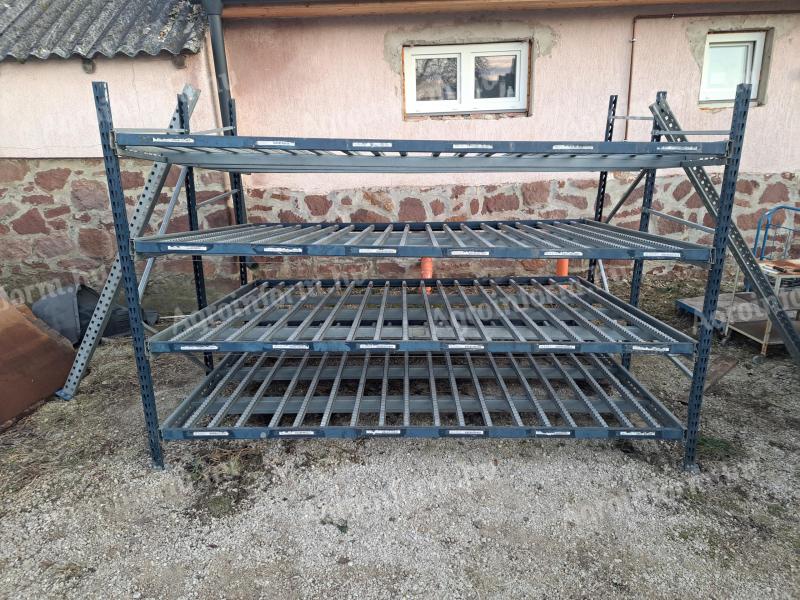 Ipari görgős állvány Átfolyó polcrendszer FIFO Kanban raktári Polc