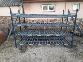 Ipari görgős állvány Átfolyó polcrendszer FIFO Kanban raktári Polc