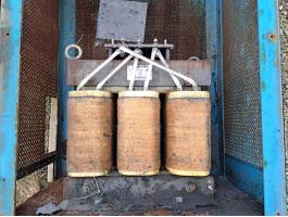Eladó három fázisú transzformátor trafó Pri 480 v Sec 200 Volt 27 Kva