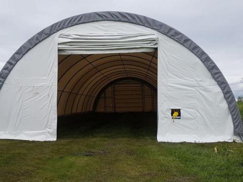 Félkör alakú ipari sátor (12, 2 × 30 × 6,1 m) - AZONNAL RAKTÁRRÓL Félkör alakú ipari sátor (12, 2 × 30 × 6,1 m) - AZONNAL RAKTÁRRÓL