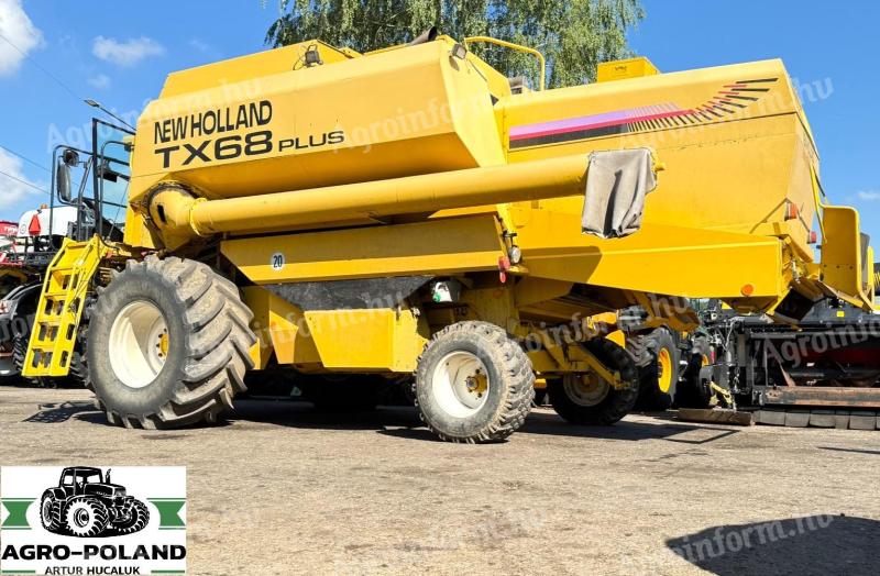 New Holland TX 68 Plus gabonakombájn – 2002-es évjárat – 6,1 m – a rostás kosár szintbeállítása