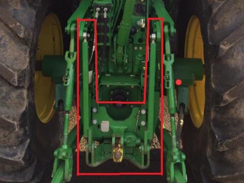 Hidraulikus pick-up hitch alsó húzó John Deere 7 ezres szériára Hidraulikus pick-up hitch alsó húzó John Deere 7 ezres szériára