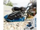 Talajtömörítő lapvibrátor 85 kg, 196 cm³ / 5,6 LE * Scheppach HP 2300S * gumilappal, szállítókerekekkel