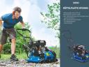 Talajtömörítő lapvibrátor 85 kg, 196 cm³ / 5,6 LE * Scheppach HP 2300S * gumilappal, szállítókerekekkel