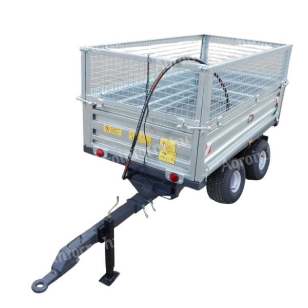 Pótkocsi 2,5 t 135x240x40, 3 irányban billenthető magasítóval TRX