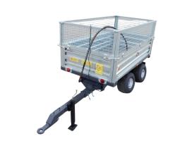 Pótkocsi 2,5 t 135x240x40, 3 irányban billenthető magasítóval TRX