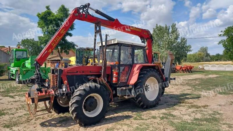 ZETOR 12245-ös traktor Epsilon-Palfinger erdészeti daruval