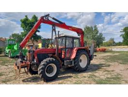 ZETOR 12245-ös traktor Epsilon-Palfinger erdészeti daruval