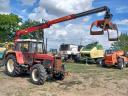 ZETOR 12245-ös traktor Epsilon-Palfinger erdészeti daruval