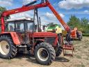 ZETOR 12245-ös traktor Epsilon-Palfinger erdészeti daruval