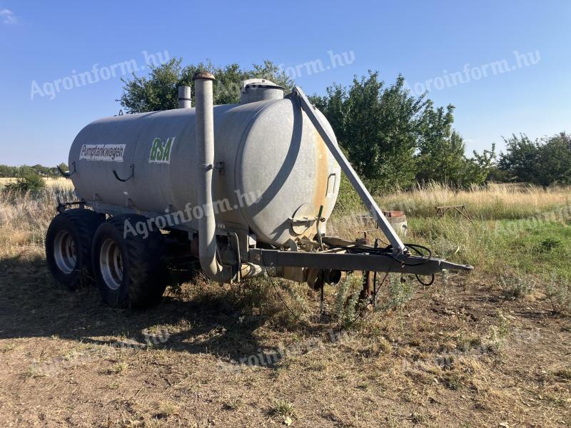 BSA PTW 8T (8000 l) horganyzott tandem hígtrágyaszóró/szippantó, kormányzott tengelyes, gyári tartozékokkal