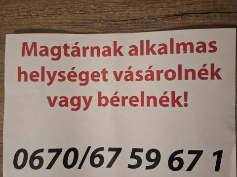 Magtárnak alkalmas csarnokot vásárolnék