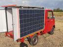 Eladó 100%-os elektromos teherszállító mopedautó, fél éves, napelemes, állandó töltéssel, zárható raktérrel