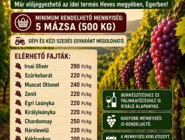 Előjegyezhető Szőlő Egerben