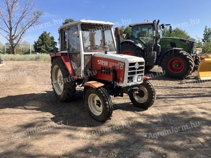 Steyr 8070 traktor HAUER homlokrakodóval eladó