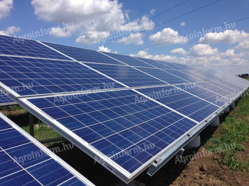 Eladó naperőművek 0,5 MW-tól 25 MW-ig