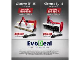 GIEMME EF 125 szárzúzó és TL 115 talajmaró AKCIÓ + AJÁNDÉK kardán