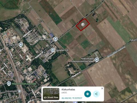 Kiskunhalason a Kötönyi úton 3,22 ha szántó Kiskunhalason a Kötönyi úton 3,22 ha szántó