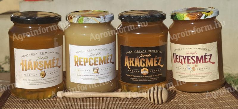 Mecseki akácméz, hársméz, repce- és vegyesméz