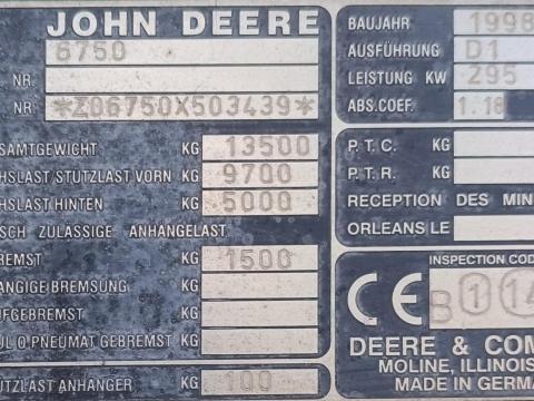 Eladó John Deere 6750 silózó Eladó John Deere 6750 silózó