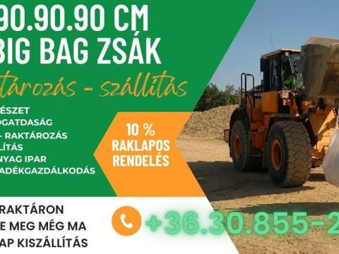 Big Bag zsák 90×90×90 cm – új, azonnal raktárról Big Bag zsák 90×90×90 cm – új, azonnal raktárról