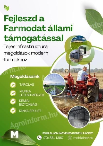 120 m²-es csarnok tárolásra