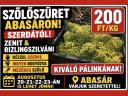 Borszőlő kiváló pálinkának, Zenit és Rizlingszilváni kézzel szedve, ingyen bogyózva