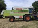 Claas Mega 208 gabonaadapterrel + szállítókocsival