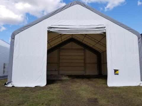 Ház típusú ipari sátor – 111 m² | 9,15 × 12,2 × 6,1 m Ház típusú ipari sátor – 111 m² | 9,15 × 12,2 × 6,1 m