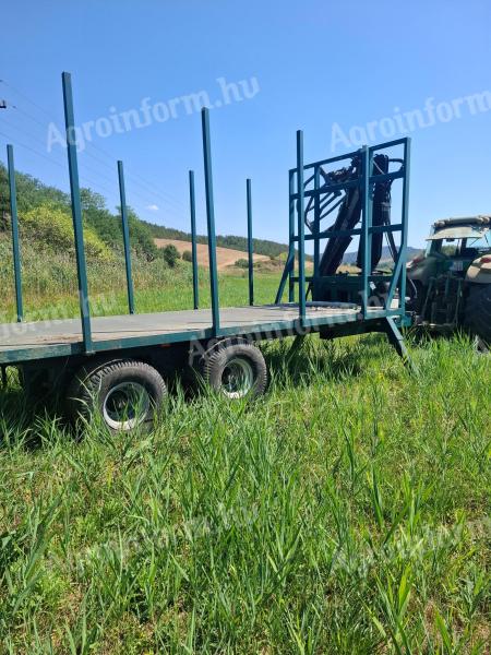 IGJ Agro 120 darus, bálaszállító pótkocsi