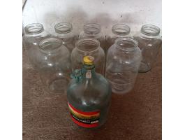 5 literes befőttesüvegek és retro üveg demizson borhoz, pálinkához Kiskunfélegyházán