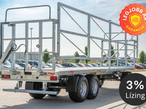 Fliegl DPW 210 BL Ultra  háromtengelyes bálaszállító pótkocsi rakományrögzítéssel ÚJ, KEDVEZŐ ÁRON, GARANCIÁVAL!