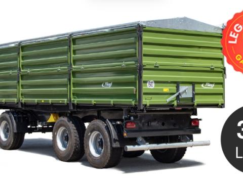 Háromtengelyes három oldalra billentő pótkocsi Fliegl DDK 240 (24 t) 7200 mm, KÉSZLETEN, KEDVEZŐ ÁRON! 