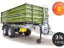 TDK 160 FOX Tandem három oldalra billentő pótkocsi, KÉSZLETEN, KEDVEZŐ ÁRON! 