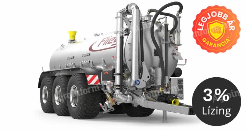 Fliegl VFW 16000 TOP-Line Vákuumos tartálykocsi (tandem)+ Maulwurf tárcsás hígtrágya injektáló, KÉSZLETEN, KEDVEZŐ ÁRON! 