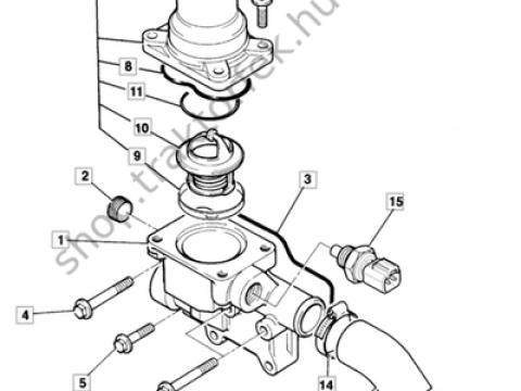 Termosztát ház + termosztát 02/202106 Termosztát ház + termosztát 02/202106