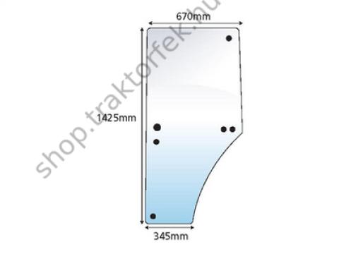Ajtóüveg bal John Deere utángyártott / Vapormatic