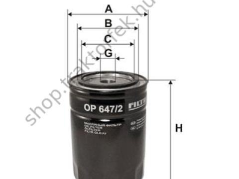 Motorolajszűrő Filton OP647/2 Motorolajszűrő Filton OP647/2