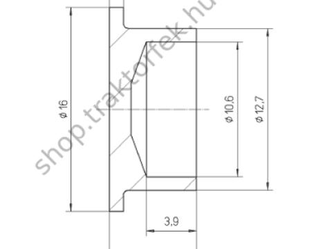 Szegecs D12,7X9,7 mm MIBA/ TT3 Szegecs D12,7X9,7 mm MIBA/ TT3