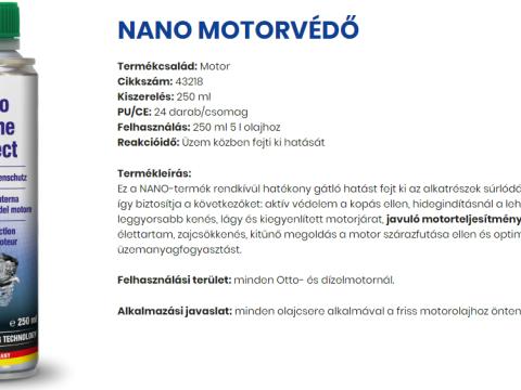 43218/PRO/U AUTOPROFI NANO MOTORVÉDŐ 250ML