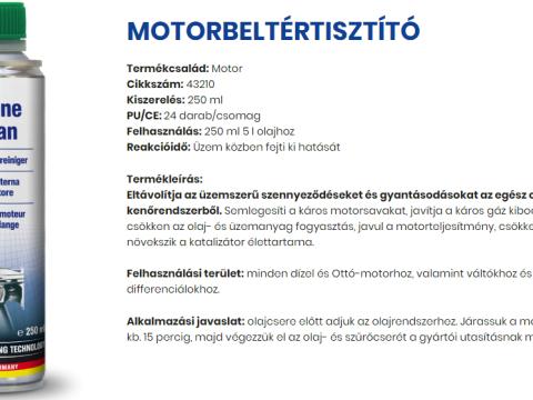 43210/PRO/U AUTOPROFI MOTORBELTÉR TISZTÍTÓ 250ML