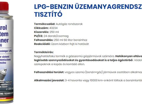 43234/PRO/U AUTOPROFI LPG BENZIN Ü.A.RENDSZER TISZTÍTÓ 250ML 43234/PRO/U AUTOPROFI LPG BENZIN Ü.A.RENDSZER TISZTÍTÓ 250ML