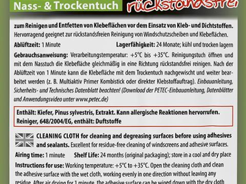 82111/PET/U PETEC Tisztítókendő   V  (HU)