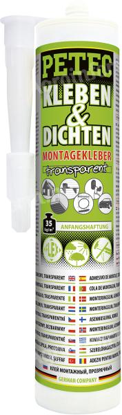 94929/PET/U PETEC RAGASZTÓ-TÖMÍTŐ ÁTTETSZŐ 290ML  V