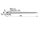 Homlokrakodó tüske, bálatüske, L=810, M22x1,5